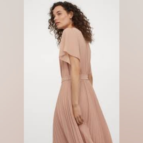 🏵️💚 Pleated Chiffon Dress - Picture 6 of 11